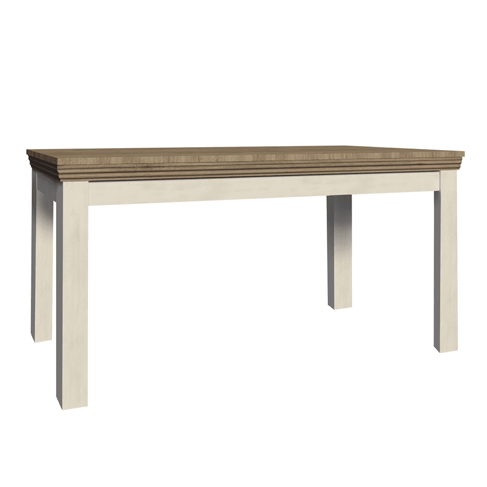 KONDELA Jedálenský rozkladací stôl, sosna škandinávska / dub divoký, 160-203x90 cm, ROYAL ST